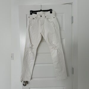 Abercrombie Felix Super Skinny Stretch White Denim